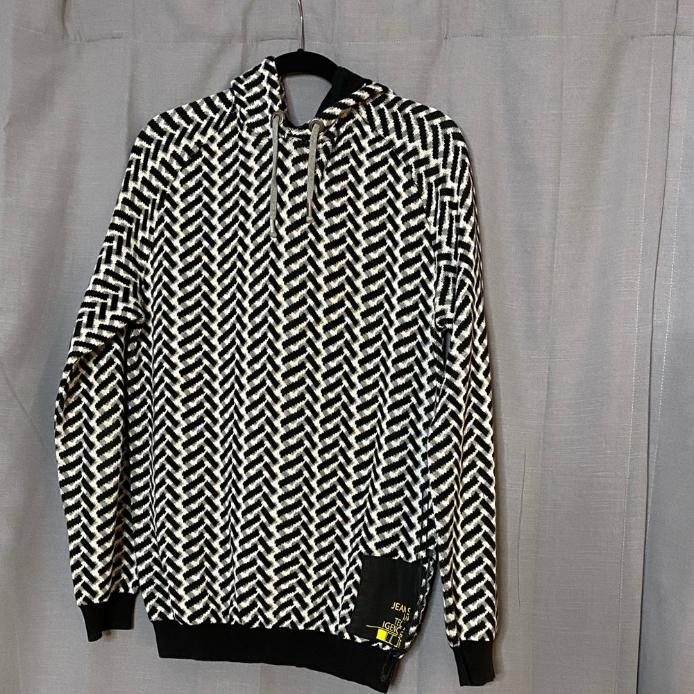 Jack + Jones Sweater Hoodie Black + White
